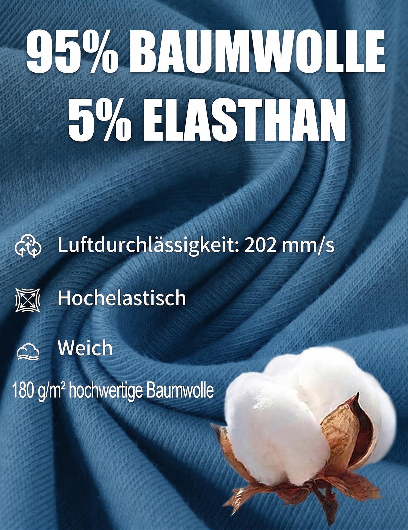 iClosam T-Shirt Herren Baumwolle Kurzarm Rundhals Color-Blocking Ärmeln Shirts Männer Sommer mit Dekorative Tasche,Blau,L 4