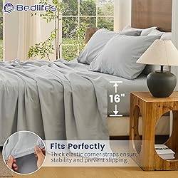 Bedlifes 100% French Pure Linen Sheets Queen Size