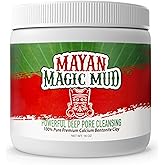 Mayan Magic Mud Powerful Deep Pore Cleansing Calcium Bentonite Clay - 1 lb - Natural Face Mask Peel for Men and Women - USA Made Full Facial Skin Care - Spa Level Skin Cleanser Beauty Products