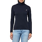 Nautica Womens Long Sleeve Solid Turtleneck Shirt