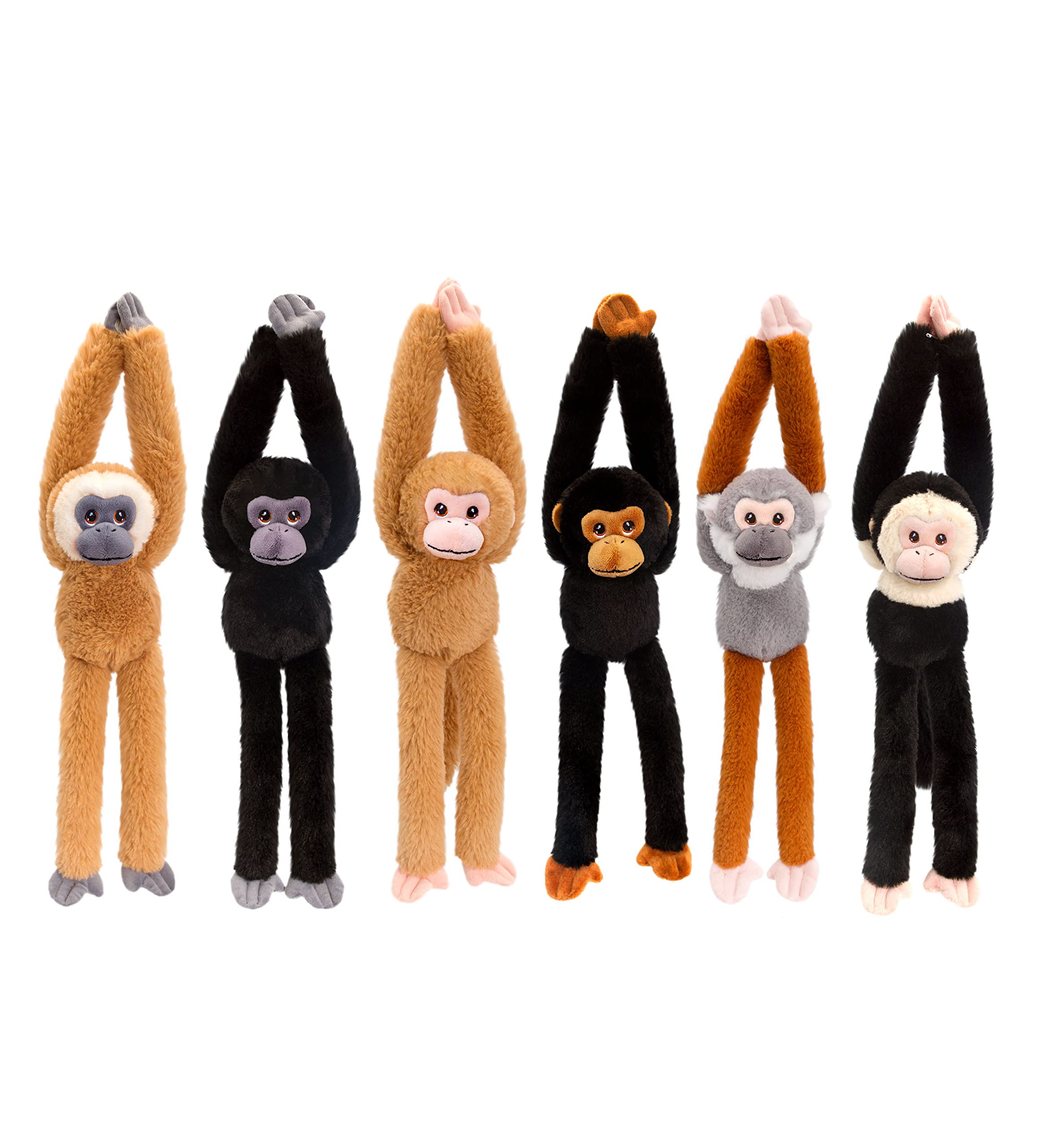 Keel Toys SE1032 40cm Keeleco Hanging Monkeys 100% Recycled 100% Huggable ASSORTMENT OF 6 ONE SUPPLIED AT RANDOM