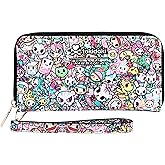 Tokidoki Wallet with Wristlet PU Leather RFID Blocking Credit Card Holder Large Capacity Zipper Phone Wallet (pink)