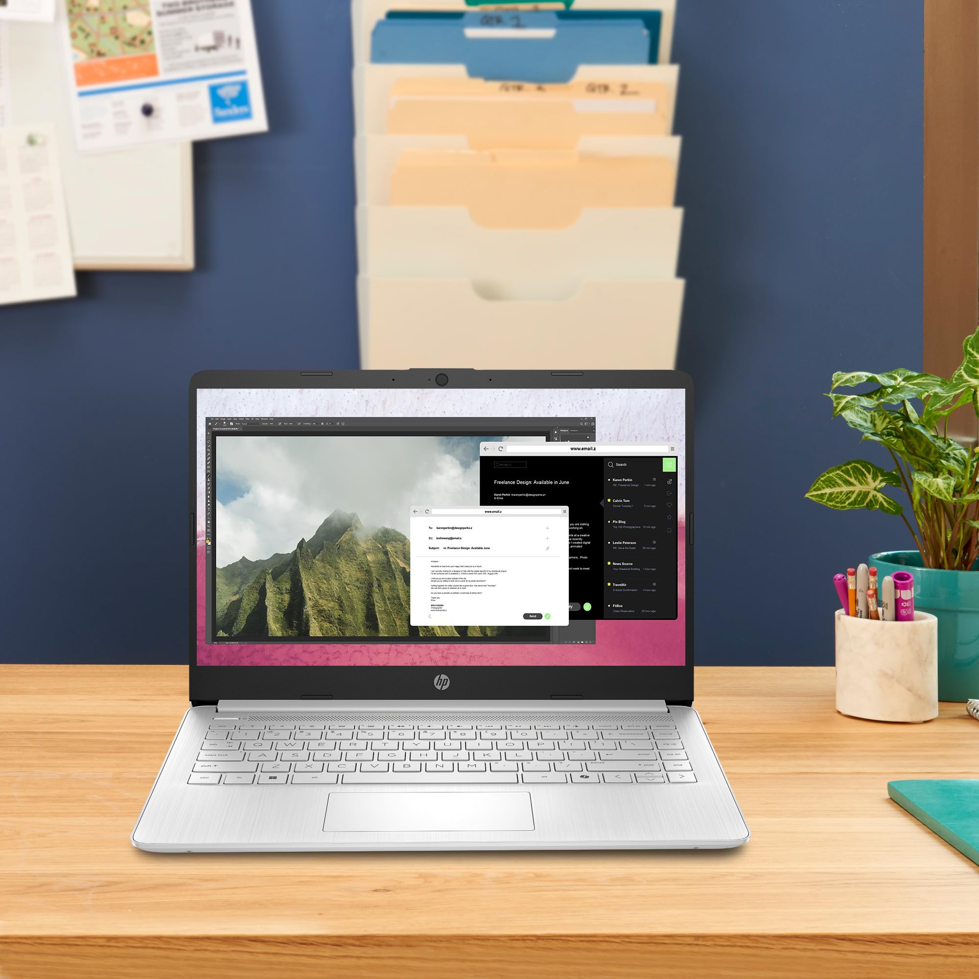 HP 14 inch Laptop, HD Display, Intel Celeron N4500, 4 GB RAM, 64 GB eMMC, Intel UHD Graphics, Windows 11 Home in S Mode, Natural Silver, 14-dq3500nr