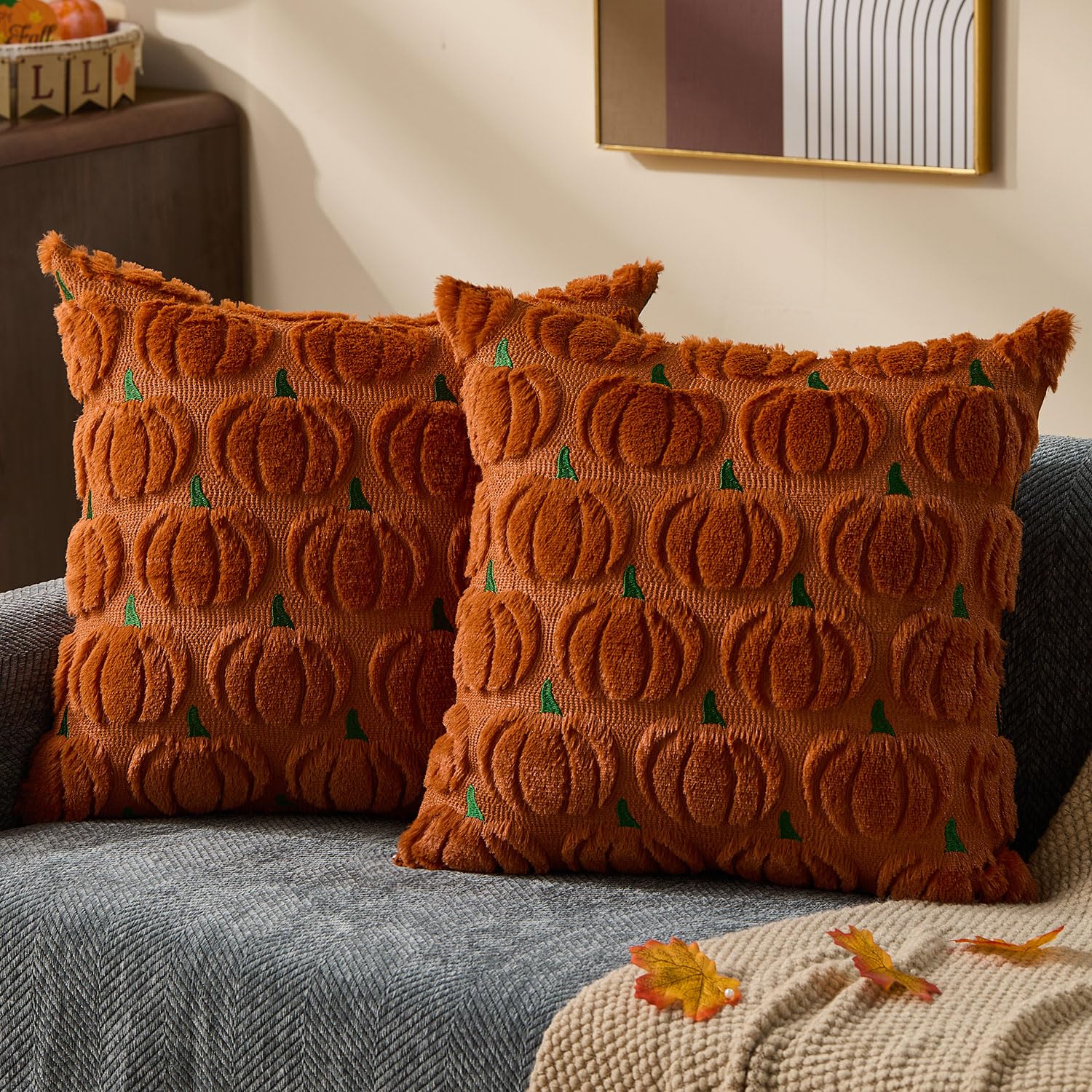 DFXSZ Fall Pillow Covers 18x18 Set of 2 Fall