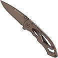Smith & Wesson CK400 5.4in High Carbon S.S. Folding Knife with a 2.2in Drop Point Blade and Stainless Steel Handle for Outdoor, Tactical, Survival and EDC