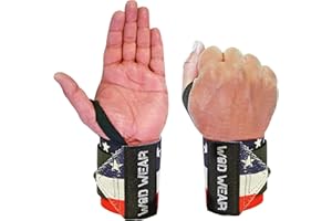WOD Wear Elastic Wrist Wraps for Powerlifting, Strength Training, Bodybuilding, Cross Training, Olympic Weightlifting, Yoga Support - One Size Fits All