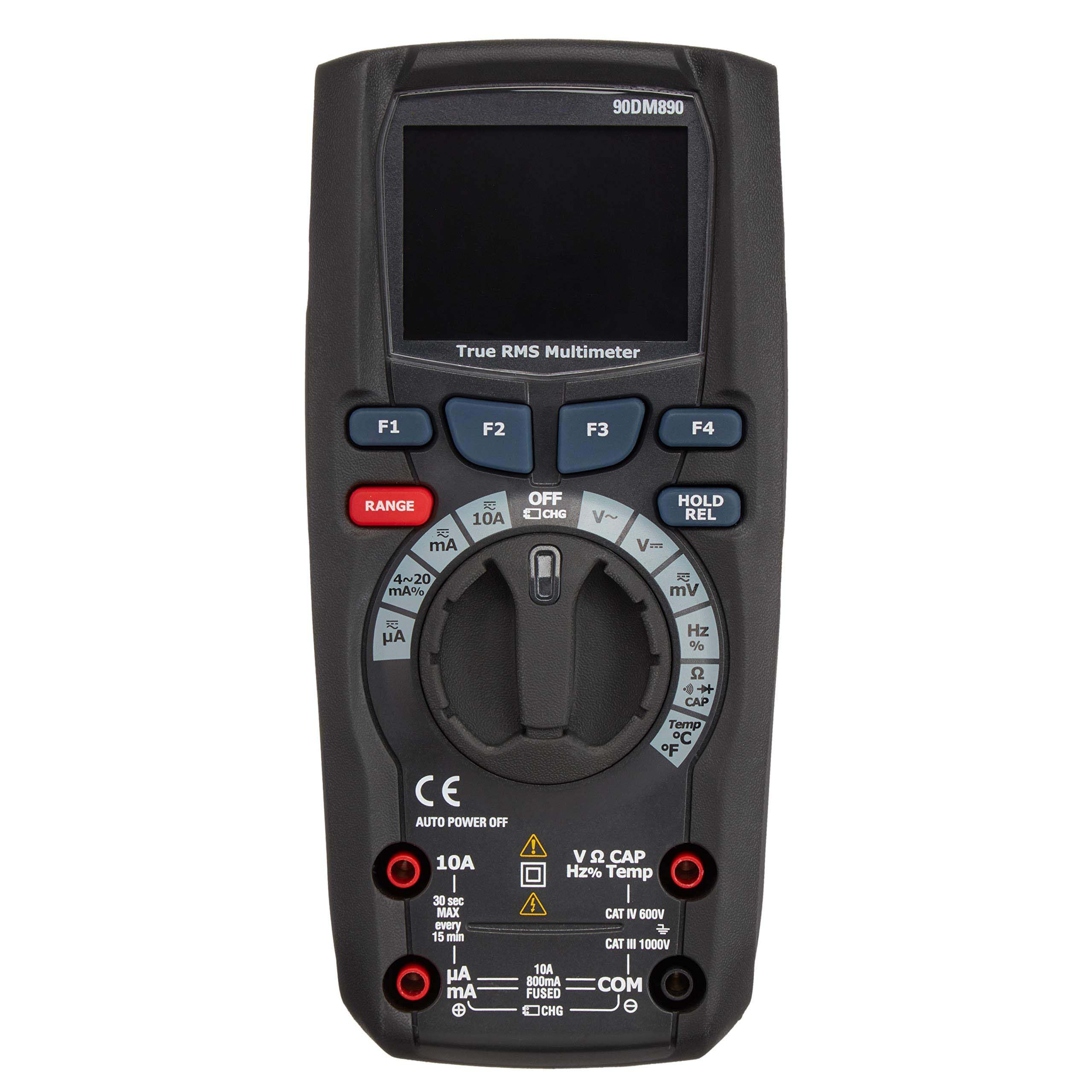 Amazon Basics Heavy Duty 50000 Count Digital Multimeter, Colour TFT LCD Display, True RMS, CATIV 600V, Black