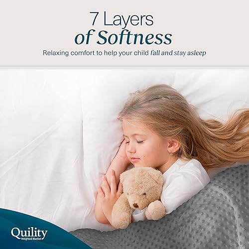 Quility Weighted Blanket for Kids 12 LBTwin Size Kids Weighted