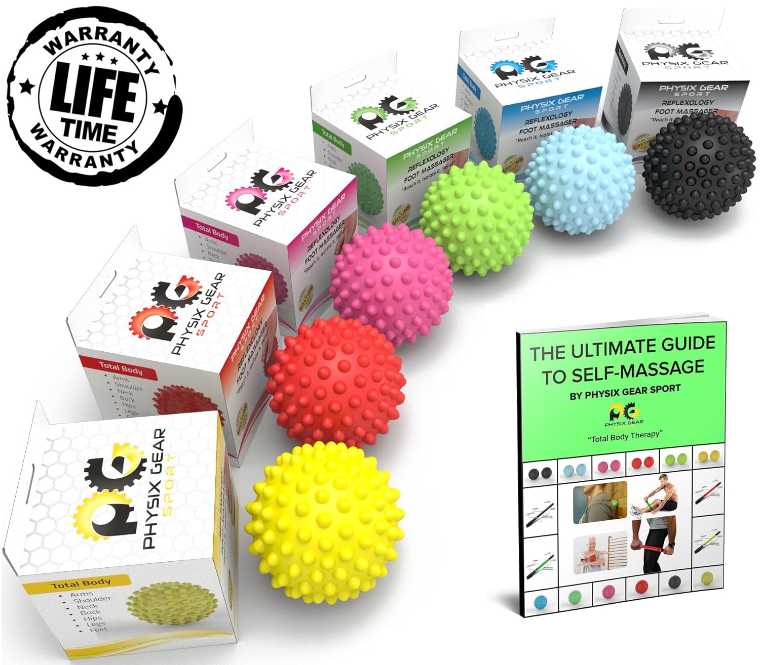 Bolas de Masaje – Conjunto de Bolas Lacrosse Rodillo Masajeador Con Pinchos