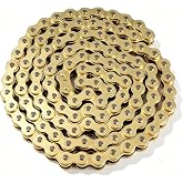 520 X-Ring Chain 120 Links Golden Motorcycle Chain Heavy Duty Chian for Honda 40540 Kawasaki 92057