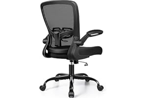 FelixKing Office Chair, Ergonomic Desk Chair with Adjustable Height and Lumbar Support Swivel Lumbar Support Desk Computer Chair with Flip up Armrests for Conference Room (Black)