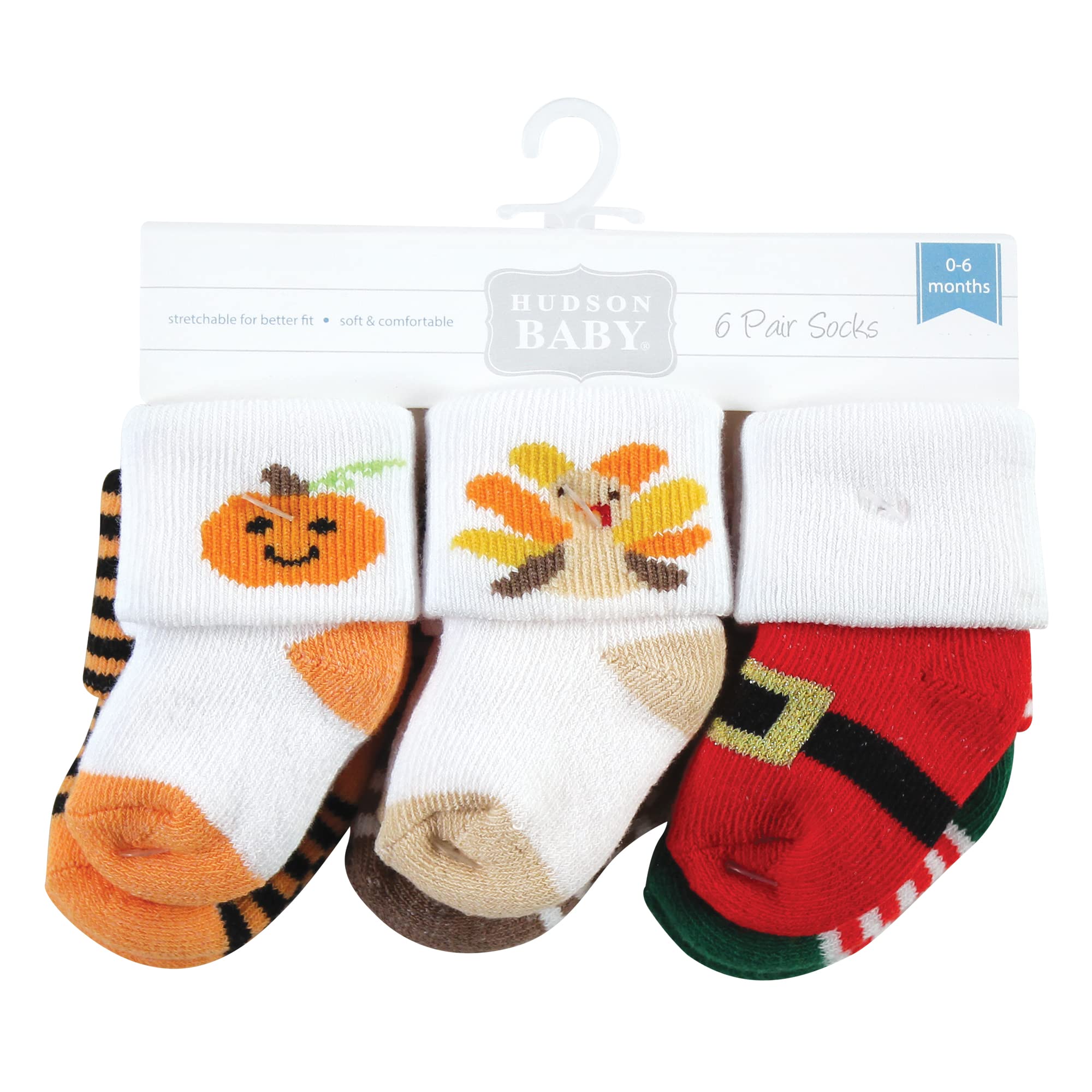 Hudson Baby Baby Boys' Holiday Newborn Terry Socks