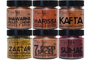 A Spice Affair Arabian Nights Spice Set | 6 Giftablem Ramadan Gift Signature Jars of Middle Eastern Spices for Harissa, Kafta