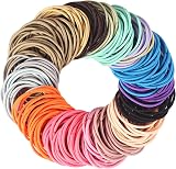 LUERFUN 300Pcs Elastic Hair Bands 2mm Hair Ties Ponytail Holders Multicolor No view 1