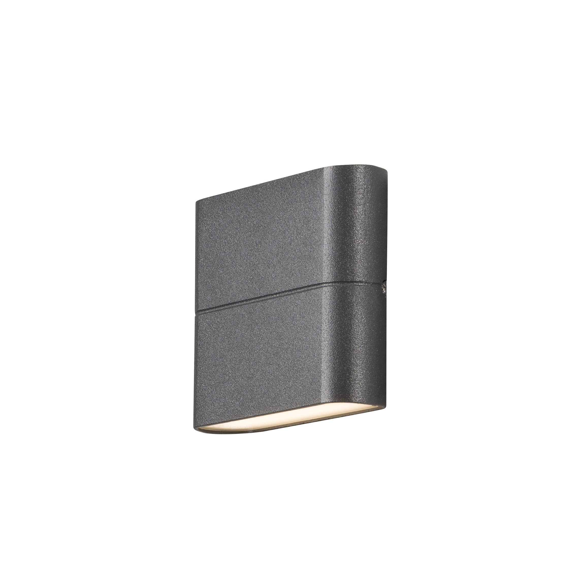 Konstsmide Outdoor Wall Light Mains Powered/Chieri Small Up Down/LED High Power 2 x 3 W Lamp/Clear Acrylic/Aluminium/IP54/Outside Light Anthracite
