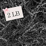 2LB Crinkle Cut Paper Shred Filler, Black Crinkle
