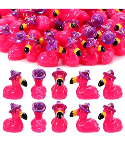thumbnail image 2 of QiWeiFaCai 150-Piece Mini Resin Flamingo Figurines – Tiny Pink Decor For Garden, Fairy Gardens & Crafts 2 of 12
