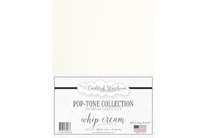 CARDSTOCK WAREHOUSE PAPER COMPANY Cardstock Warehouse Pop Tone Whip Cream - 8.5 x 11" - 100 Lb. / 270 Gsm Matte Premium Cardstock Paper - 25 Sheets