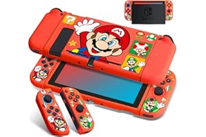 Xcitifun Protective Case Designed for Nintendo Switch, Switch Joy-Con TPU Cases for Girls Boys Kids Cartoon Cute Kawaii Character Shell Compatible with Nintendo Switch Controller Cover - Red Hand