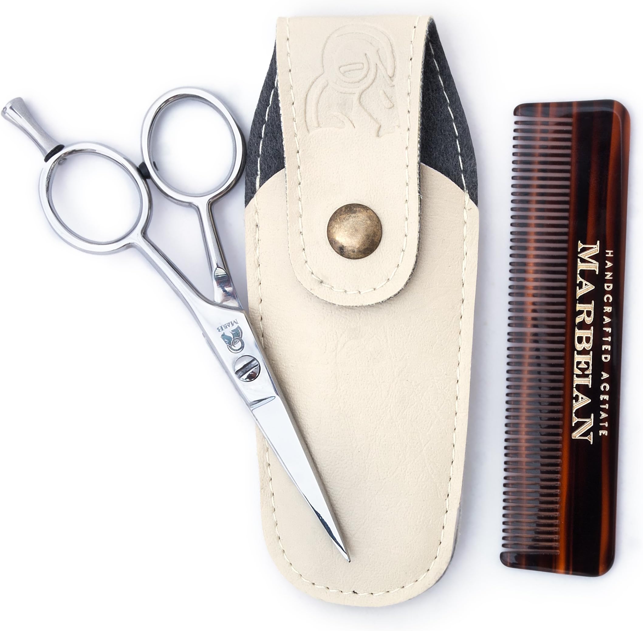 Beard & Moustache Scissors With High Quality Comb For Precise Facial Hair Trimming - Order Your's Now!