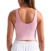 Colorfulkoala Dreamlux Womens Padded Sports Bra High Neck U-Back Yoga Running Workout Athletic Tank Top with Removable Cups
