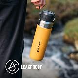 STANLEY 1.06L Quick Flip Stainless Steel Water Bottle Saffron Cold 18h Leakproof view 5
