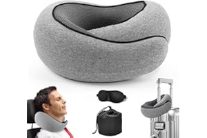 DyKay Wander Plus Travel Pillow, Neck Pillow Airplane, Travel Pillows for Airplanes, Memory Foam Travel Pillow, Stowable U-Shaped Pillow