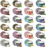 Yinuo Mirror Scented Candle Set 24 Pack Soy Wax Tin 12 Fragrances Gift