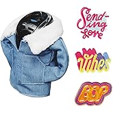 MUYI Shifter Knob Cover 1PC Cute Car Decoration for Gear Shift Jacket Automotive Interior Accessories Classic Decor with 3 Pack Attachable Decals