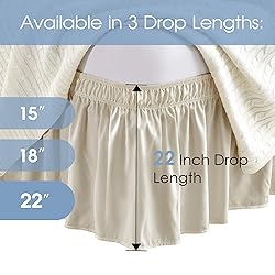 FreshCulture Elastic Wrap Around Bed Skirt - Easy