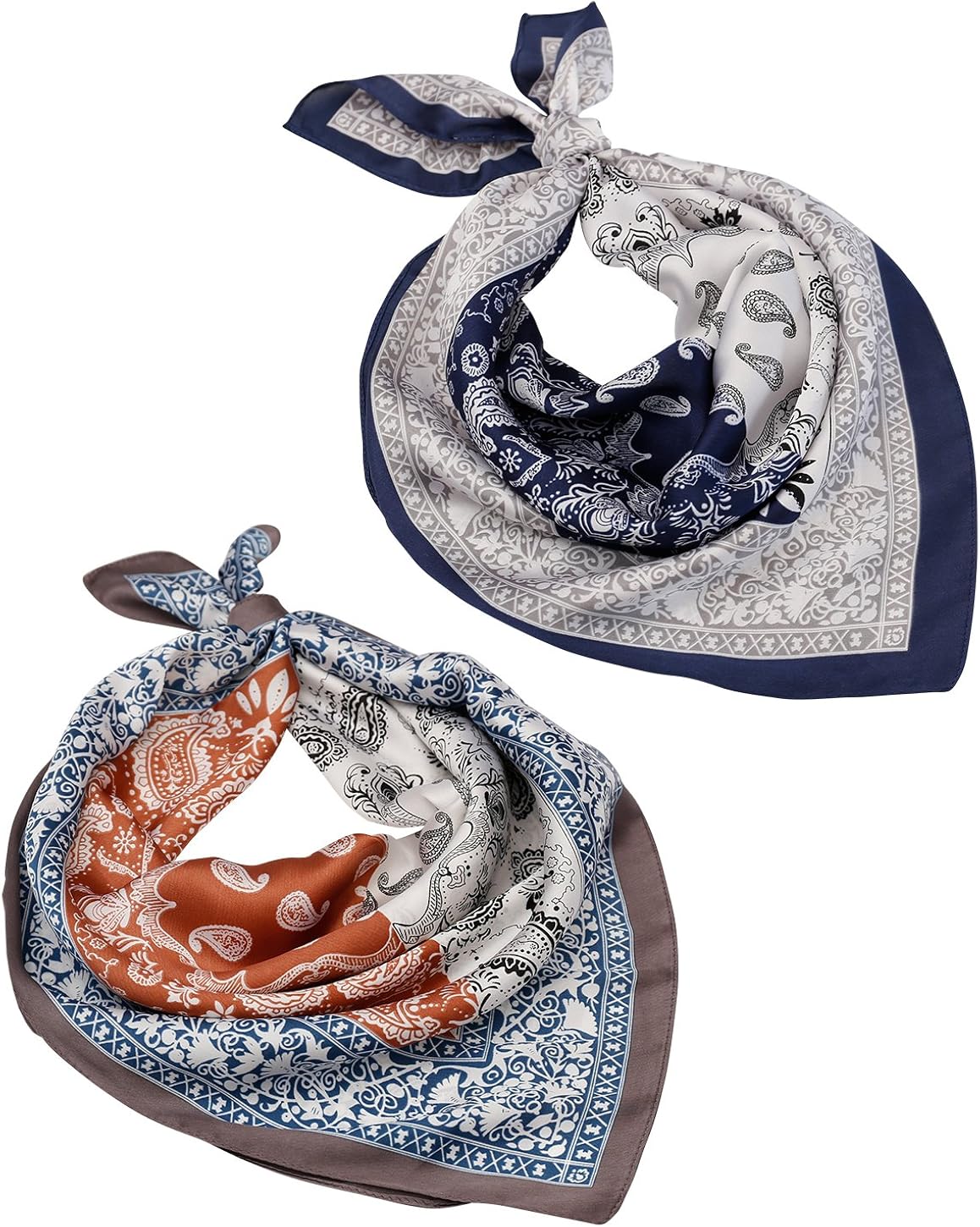 Satin Silk Head Scarf Neckerchief, Women Hair Neck BandanaThin Soft Scarfs for Spring Summer, Mom Grandma Best Friend Sister Wife Girlfriend Gift at  Men’s Clothing store