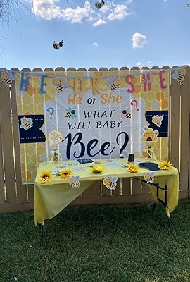 Buy Bee Gender Reveal Backdrop What Will Baby Bee He Or She Boy Or Girl Party Honey Bee Decorations Backdrop Photo Booth Props 7x5ft Online In Greece B09wl14v