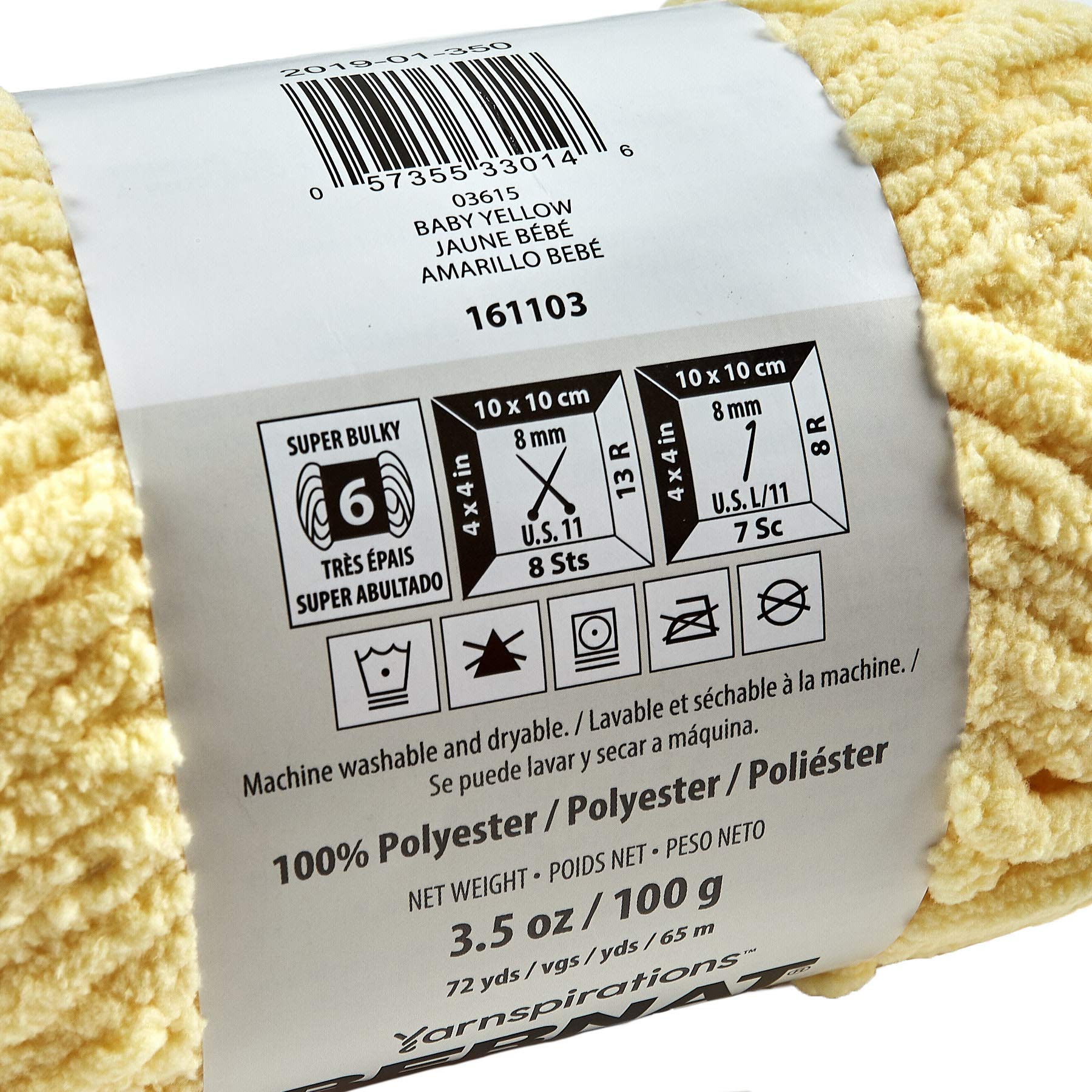 Bernat Baby Blanket Yarn (03615) Yellow