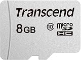 Transcend 8GB microSDHC Class 10 Memory Card TS8GUSD300S Speed Storage