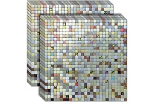 sanyeskkiy 10 Sheets Peel and Stick Backsplash Tile, Self-Adhesive Mosaic Tile, Stick on Kitchen, Bathroom Vanities, Fireplace Décor, Laundry Table (Mixed-2)