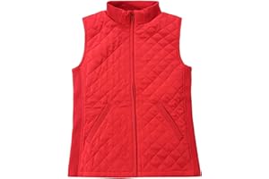 Bienzoe Women Quilted Casual Vest: Lightweight Packable Sleeveless Jacket