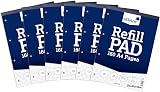 Silvine A4 Refill Pad 5mm Squares Pack of 6 160 Pages 75gsm UK Made