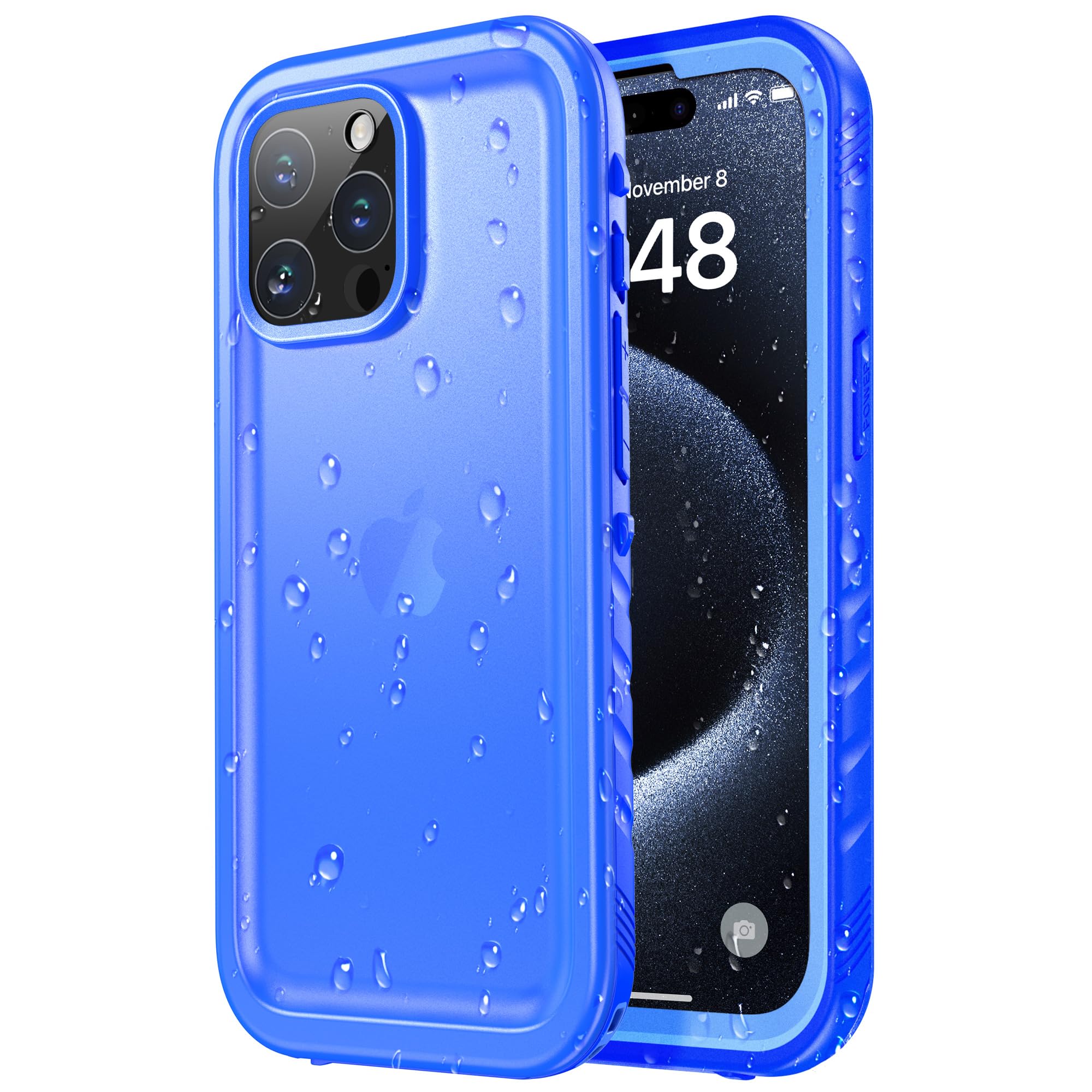 SPORTLINK for iPhone 15 Pro Case Waterproof - Shockproof Heavy Duty Front and Back Cover [Built in Screen/Camera Protector] 360 Full Body Protective [Dustproof][IP68 Underwater]-6.1" Blue