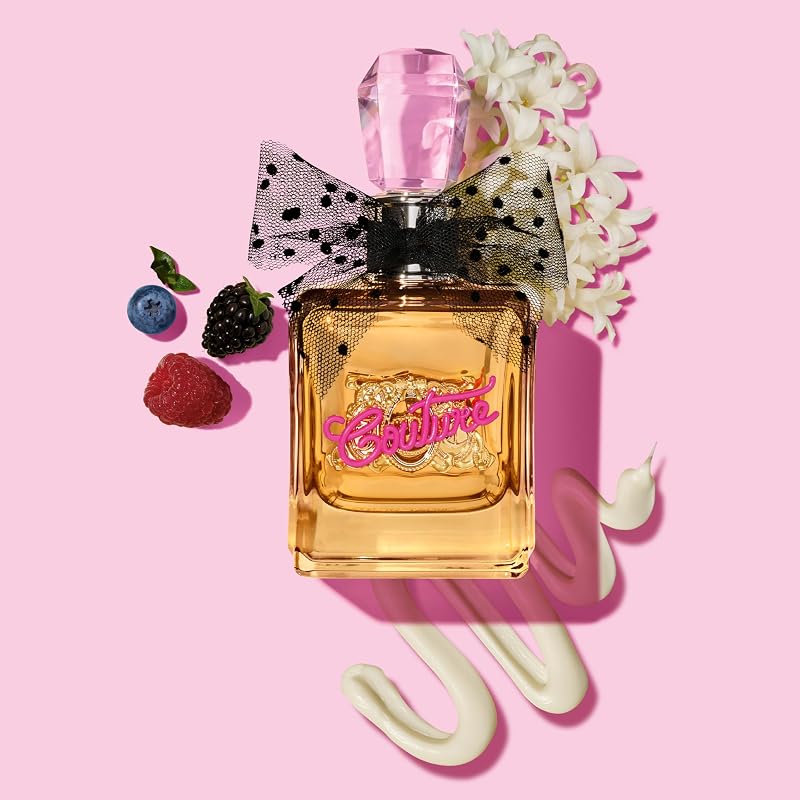 , Viva La Juicy, Gold Couture, Eau de Parfum pour Femme, Senteur Florale Fruitée et Gourmande, Spray Vaporisateur, Fragrance Sensuelle, Parfum Longue Tenue