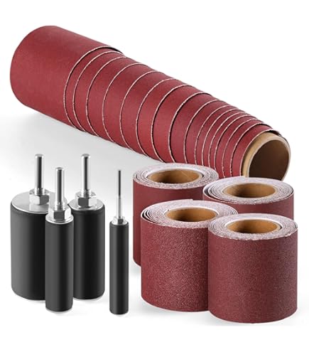 HARFINGTON 12pcs 3/8 Inch Sanding Drum Rubber Mandrels 2.35mm Shank Sanding Sleeve Holder For