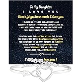 KOLSTRAW To My Daughter Bracelet From Mom Or Dad, Daughter Bracelet, Daughter Gift, I love you Daughter, Jewelry Gift For Daughter On Birthday, Graduation With Heartfelt Message & Elegant Box