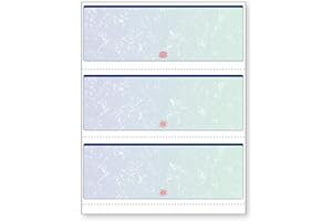 Docugard Premier Prismatic Business Checks, 3 Checks Per Page, Blue and Green, 24 lb, 8.5 x 11 Inches, 2500 Sheets (04539C)