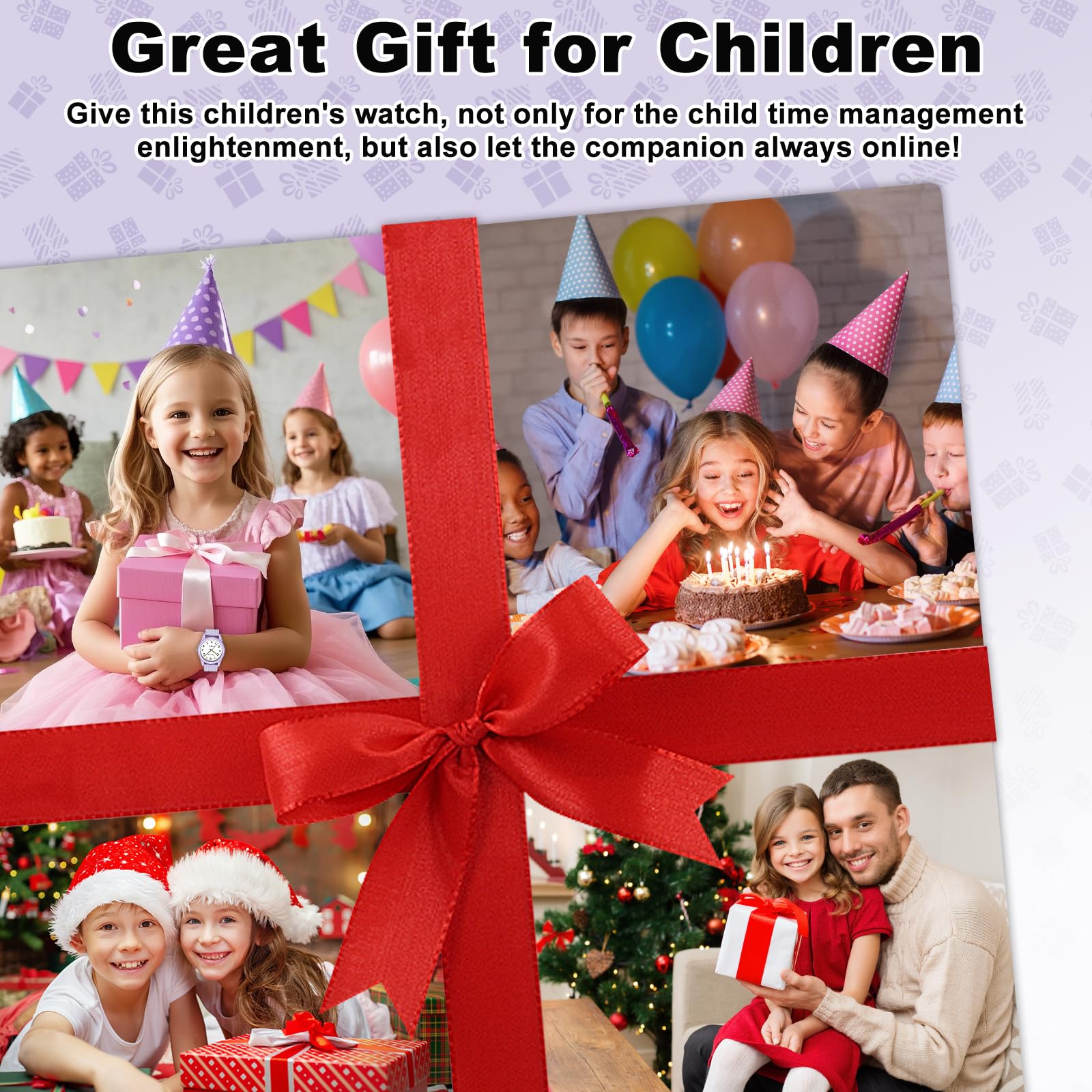 SOCICO Kids Analog Watch for Boys Girls, Easy to Read Learning Time Watch, 50M Waterproof, Soft Band Wristwatch for Ages 4-12, Great Gift for Children