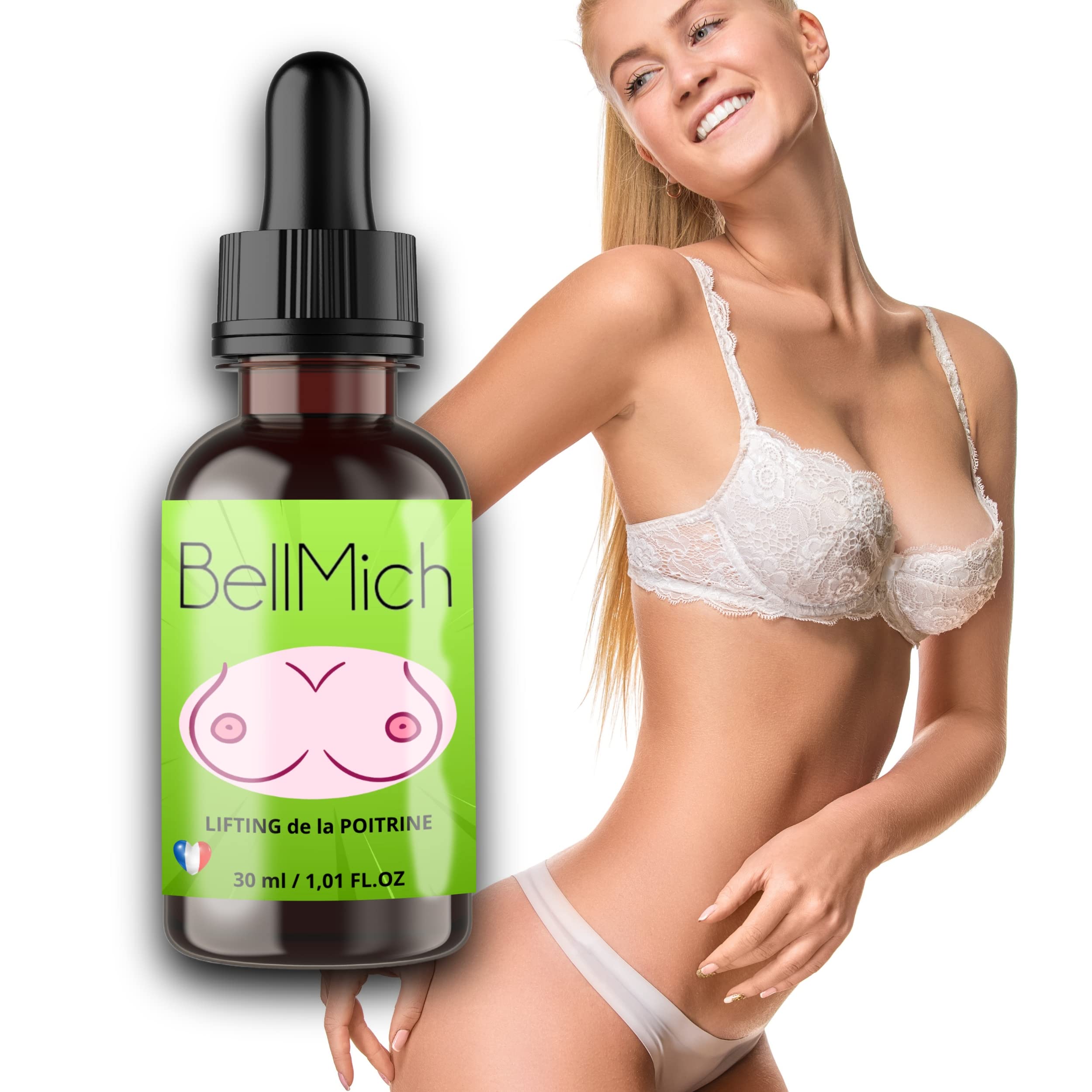 SLT SMART'N HIGT-TECH Breast Oil - Breast Enhancement Oil for Females - Unscented, Natural, 30ml