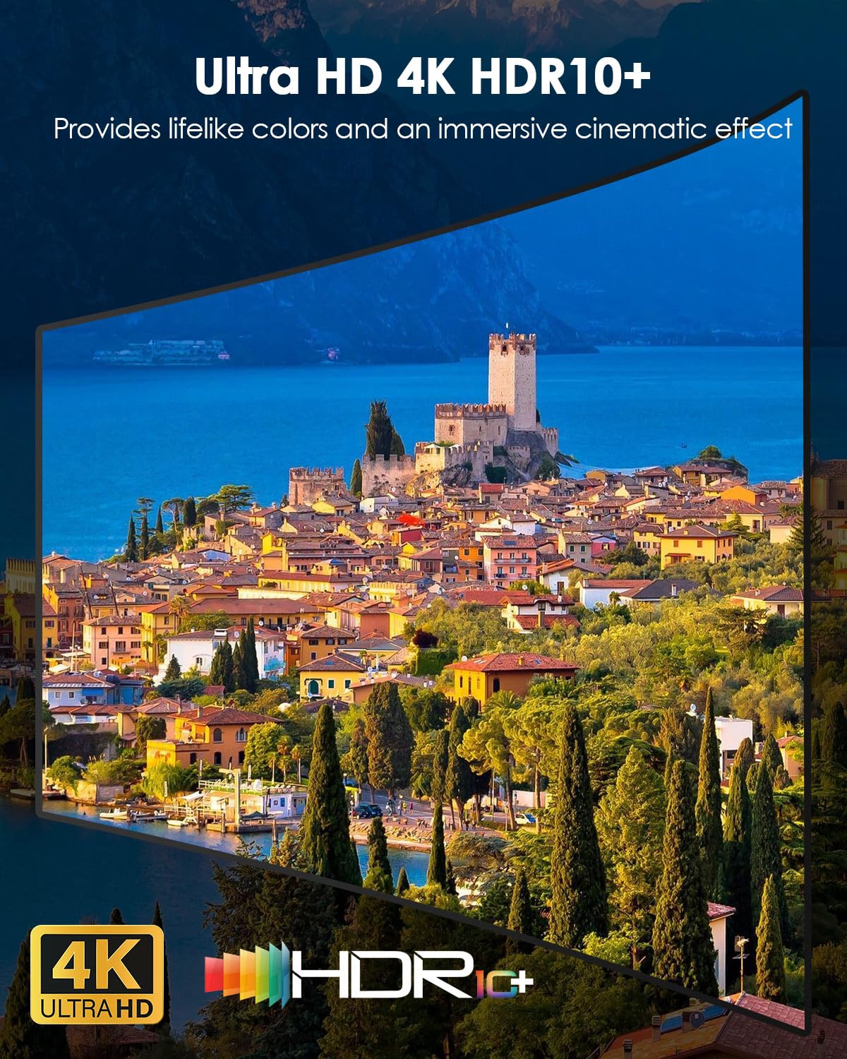 Android TV Box 14.0, Android Box 2025 4GB RAM 64GB Storage, Smart Box for TV with S905X5M 2.0GHz Quad-core CPU 4K Tv Box Support WiFi 6 2.4G/5.8G Dual-WiFi AI-SR 3D HDR10+ 1000M Ethernet BT5.0 USB 2.0