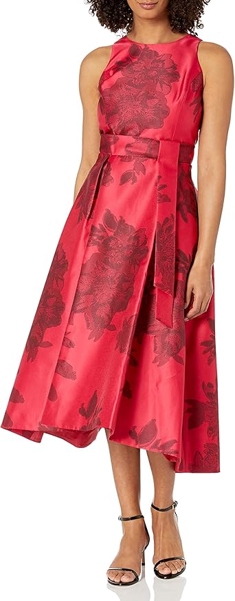 mikado fit and flare dress