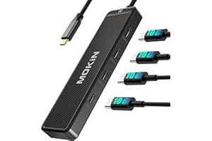 MOKIN 10Gbps 4 Ports USB C Hub for Laptop,USB C to USB C Hub,USB C Splitter USB C Multiport Adapter for MacBook Pro/Air, iPad,Surface Pro, Chromebook, Dell, HP, Samsung(Not Support Charging/Monitor)