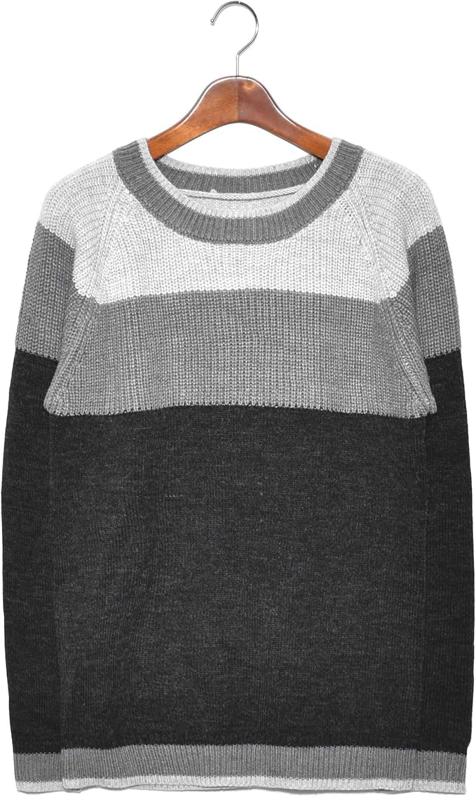 Amazon Co Jp インクルーシブ In Crewsive ボーダー ニットセーター メンズ セーター ニット ボーダー おしゃれ 服 ファッション小物