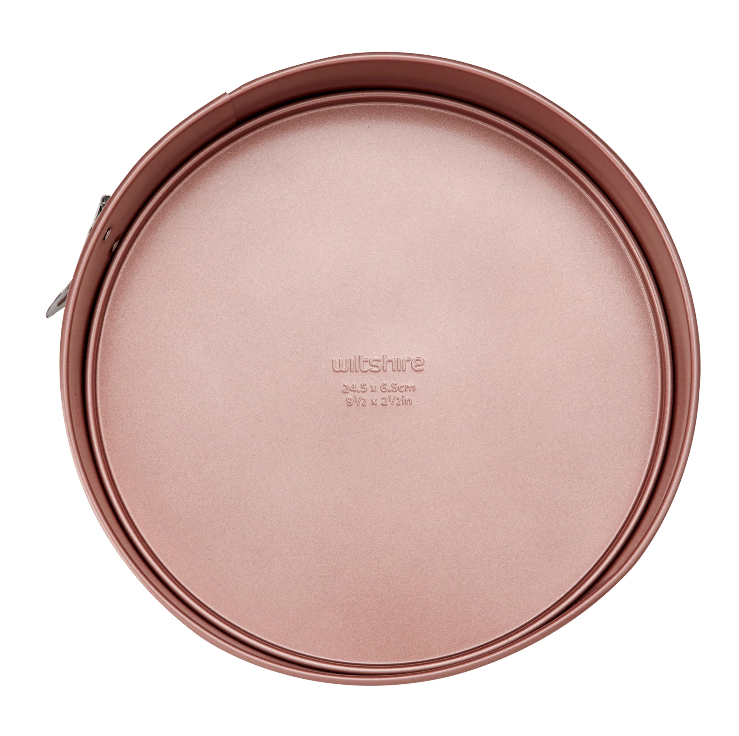 Wiltshire Rose Gold Spring Form Pan Ø25cm, PFOA PTFE Free, Cake Tin, Cake Mould, Baking Pan, Round, Non-Stick with Flat Base, 3500ml