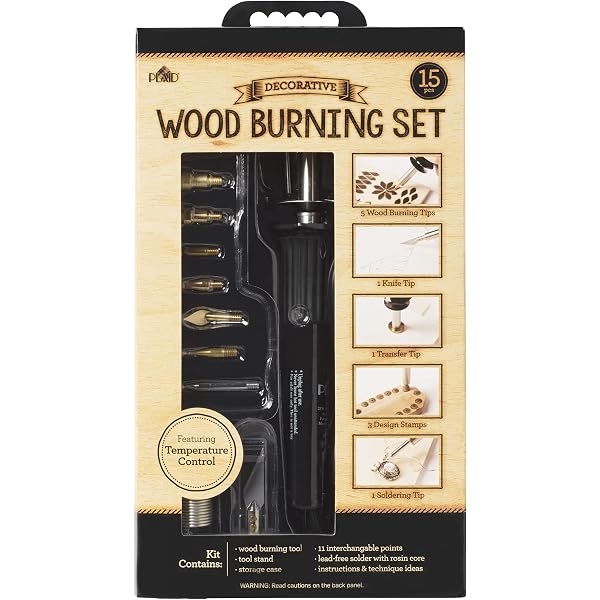 Amazon.com: Plaid Decorative 15 pc. Wood Burning Set : Home u0026 Kitchen